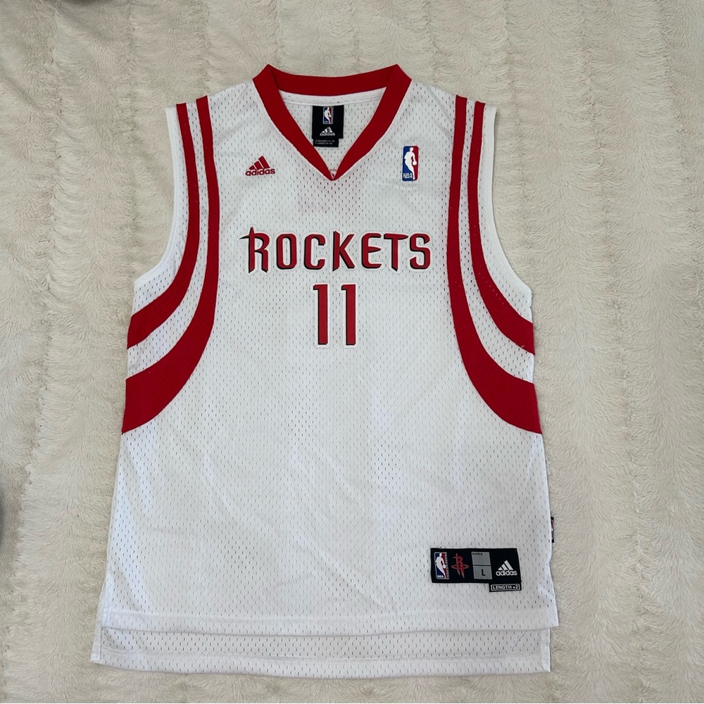 Yao Rockets Number 11 Jersey White Red